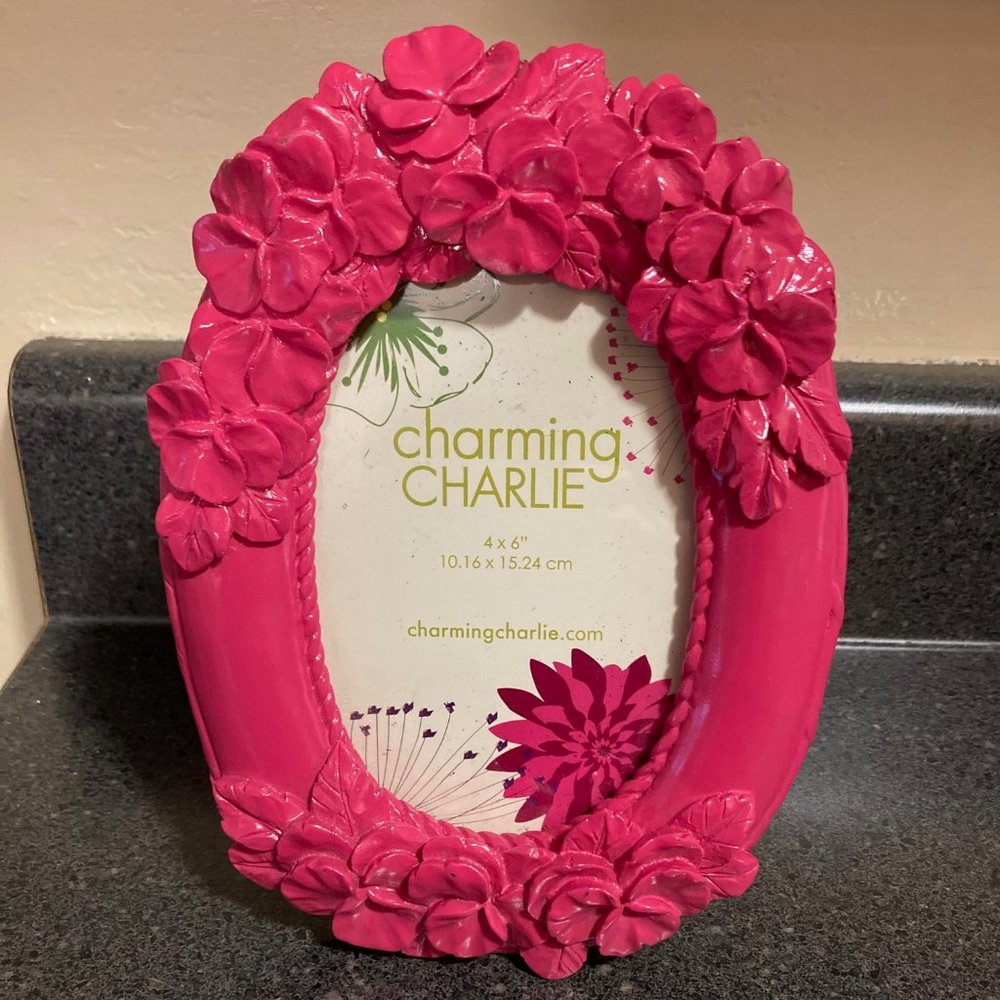 Picture frame hot pink tabletop 4x6